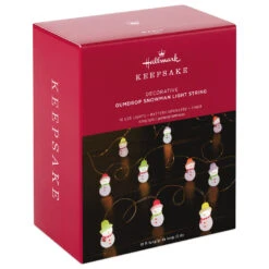 Hallmark Gumdrop Snowman 10-Light Christmas String Lights, 10' -Hallmark Shop Gumdrop Snowman Keepsake Christmas Light String 1QSB6279 04