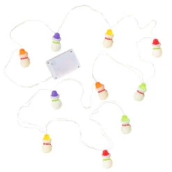 Hallmark Gumdrop Snowman 10-Light Christmas String Lights, 10' -Hallmark Shop Gumdrop Snowman Keepsake Christmas Light String 1QSB6279 06