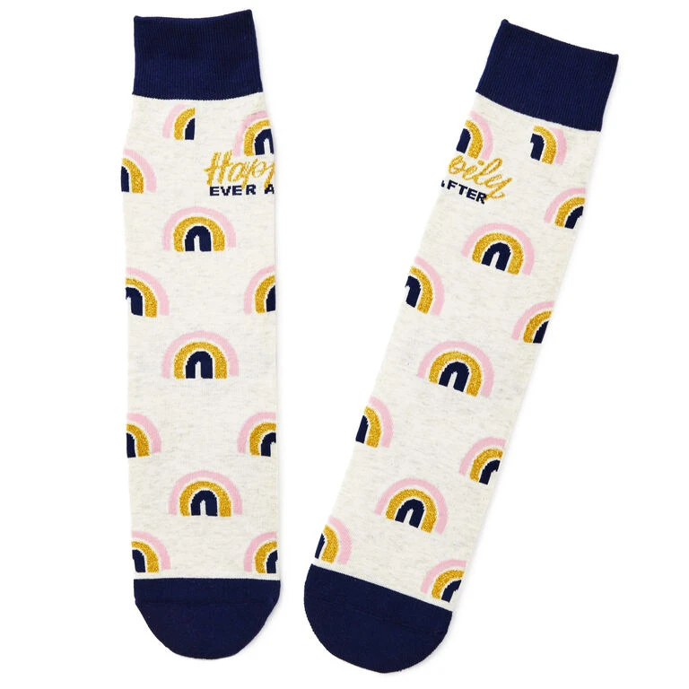 Hallmark Channel Happily Ever After Novelty Crew Socks Hallmark Channel Happily Ever After Novelty Crew Socks -Hallmark Shop Hallmark Channel 1 Fan Rainbows Novelty Crew Socks 1HKC2243 01