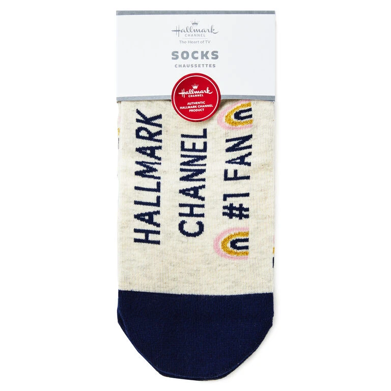 Hallmark Channel Happily Ever After Novelty Crew Socks Hallmark Channel Happily Ever After Novelty Crew Socks -Hallmark Shop Hallmark Channel 1 Fan Rainbows Novelty Crew Socks 1HKC2243 04