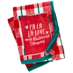 Hallmark Channel Fa-La-La-Love Plaid Blanket, 50x60 -Hallmark Shop Hallmark Channel FaLaLaLove Plaid Blanket 1XKT3520 03
