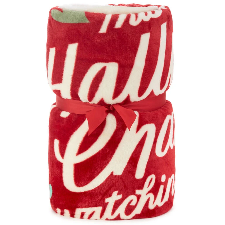 Hallmark Channel Red Oversized Blanket, 60x80 Hallmark Channel Red Oversized Blanket, 60x80 -Hallmark Shop Hallmark Channel FamilySized Blanket 1XKT3505 01