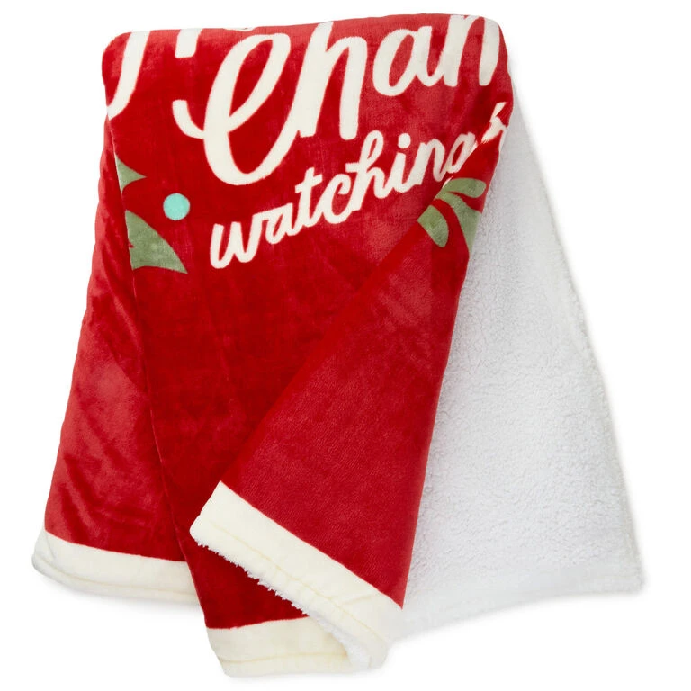 Hallmark Channel Red Oversized Blanket, 60x80 Hallmark Channel Red Oversized Blanket, 60x80 -Hallmark Shop Hallmark Channel FamilySized Blanket 1XKT3505 03
