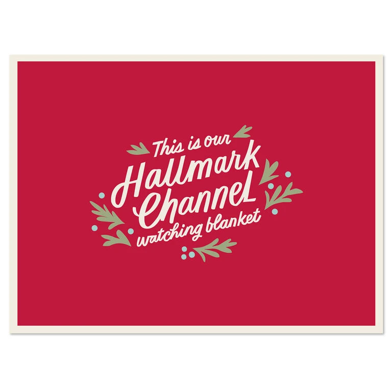Hallmark Channel Red Oversized Blanket, 60x80 Hallmark Channel Red Oversized Blanket, 60x80 -Hallmark Shop Hallmark Channel FamilySized Blanket 1XKT3505 04