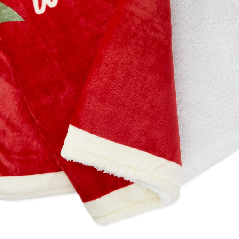 Hallmark Channel Red Oversized Blanket, 60x80 Hallmark Channel Red Oversized Blanket, 60x80 -Hallmark Shop Hallmark Channel FamilySized Blanket 1XKT3505 06