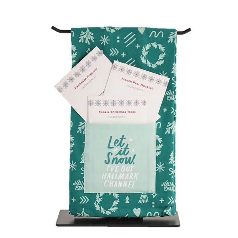 Hallmark Channel Let It Snow Tea Towel With Recipe Cards Hallmark Channel Let It Snow Tea Towel With Recipe Cards -Hallmark Shop Hallmark Channel Tea Towel With Recipe Cards 1XKT3512 01