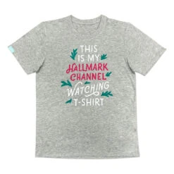 Hallmark Channel Watching Gray Unisex T-Shirt, X-Large