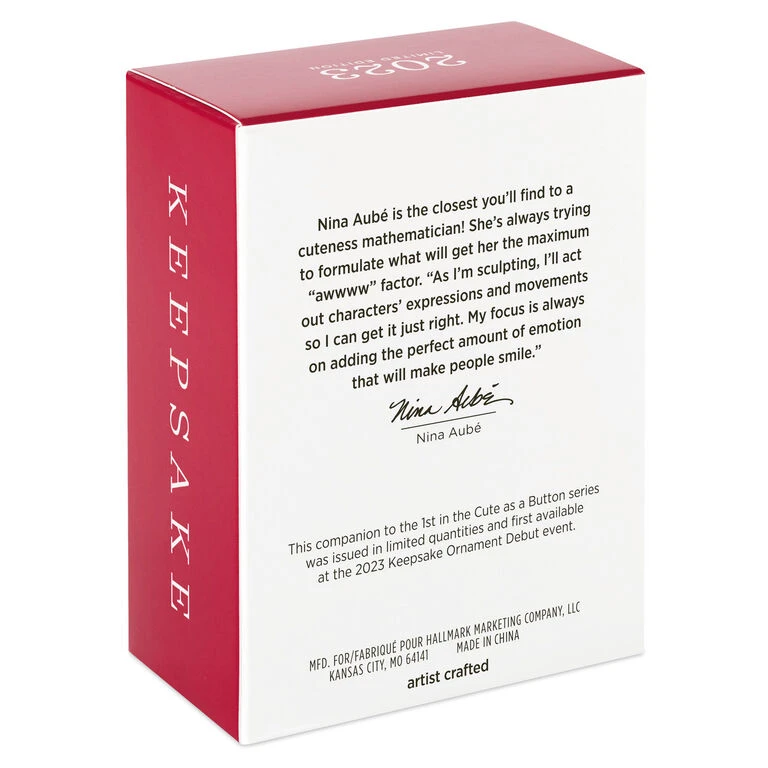 Cute as a Button Special Edition Ornament Hallmark Cute As A Button Special Edition Ornament -Hallmark Shop Hamster on Button Sled Keepsake Ornament 1599QXE3317 05