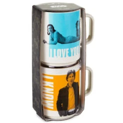 Hallmark Star Wars™ Han Solo™ And Princess Leia™ Bespin™ I Love You I Know Stacking Mugs, Set Of 2 2 Hallmark Star Wars™ Han Solo™ And Princess Leia™ Bespin™ I Love You I Know Stacking Mugs, Set Of 2 -Hallmark Shop Han Solo and Princess Leia Blue and Orange Mugs 1SHP2148 03