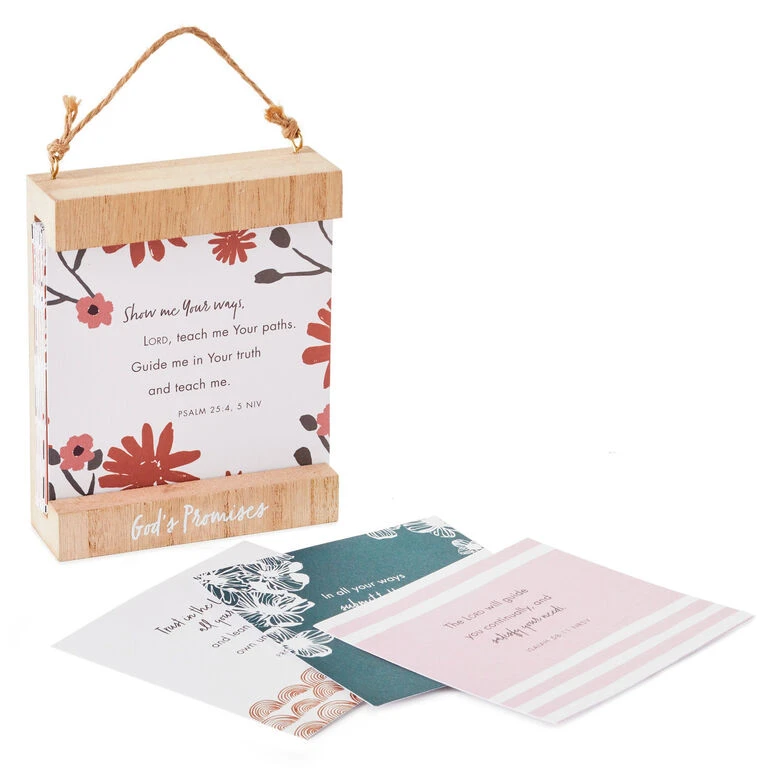 God's Promises Changeable Hanging Quote Sign, 4x5 Hallmark God's Promises Changeable Hanging Quote Sign, 4x5 -Hallmark Shop Hanging Wood Frame Quote Sign With Cards 1REL2016 02