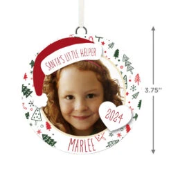 Hallmark Holiday Personalized Text And Photo Ceramic Ornament -Hallmark Shop Holiday Personalized Round Christmas Ornament 1999QHE1711B22 03