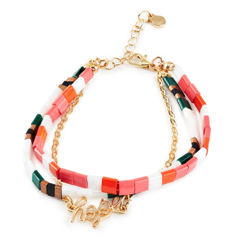 Bracelet of Hope Hallmark Bracelet Of Hope -Hallmark Shop Hope Gold Metal and Bead Bracelet in