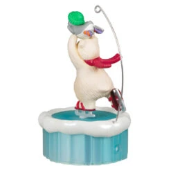 Hallmark Skating Snowball And Tuxedo Ornament With Motion 5 Hallmark Skating Snowball And Tuxedo Ornament With Motion -Hallmark Shop Ice Skating Polar Bear and Penguin Keepsake Ornament 3499QGO2677 06
