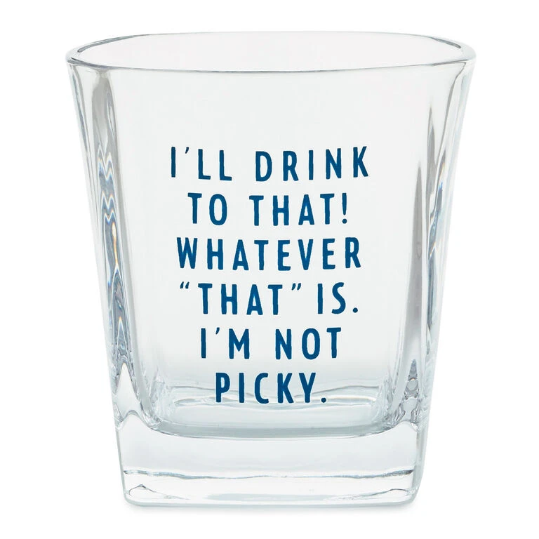I'll Drink to That Lowball Glass, 15 oz. Hallmark I'll Drink To That Lowball Glass, 15 Oz. -Hallmark Shop Ill Drink to That Lowball Glass 1BRW3208 01