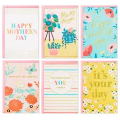 Hallmark Illustrated Floral Assorted Mother's Day Cards, Pack Of 36