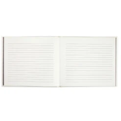 Hallmark Ivory Botanical Pattern Guest Book -Hallmark Shop Ivory Faux Leather Abstract Leaves Guest Book 1EDY3151 03