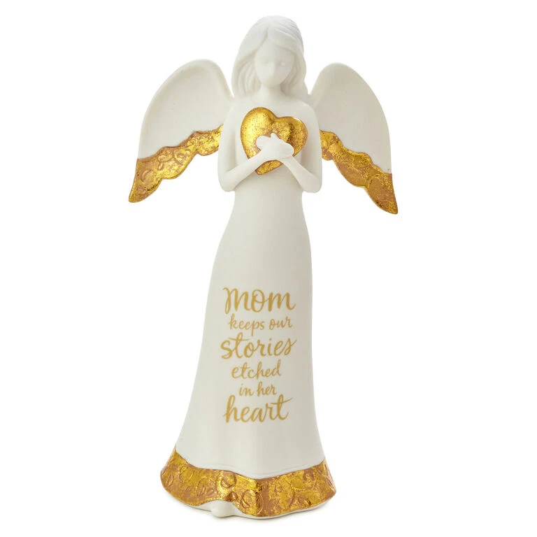Etched in a Mom's Heart Angel Figurine, 8.75" Hallmark Etched In A Mom's Heart Angel Figurine, 8.75" -Hallmark Shop Joanne Eschrich Ceramic Angel Figurine for Mom 1JOA2106 01