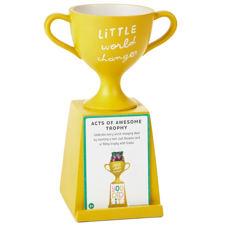 Little World Changers™ Acts of Awesome Trophy, 7" Hallmark Little World Changers™ Acts Of Awesome Trophy, 7" -Hallmark Shop Little World Changers Acts of Awesome Trophy 1KID1573 01