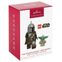 Hallmark The Mandalorian™ And Grogu™ LEGO® Star Wars™ Minifigure Ornaments, Set Of 2 -Hallmark Shop Mandalorian Grogu LEGO Minifig Keepsake Ornaments 2499QXI7079 04