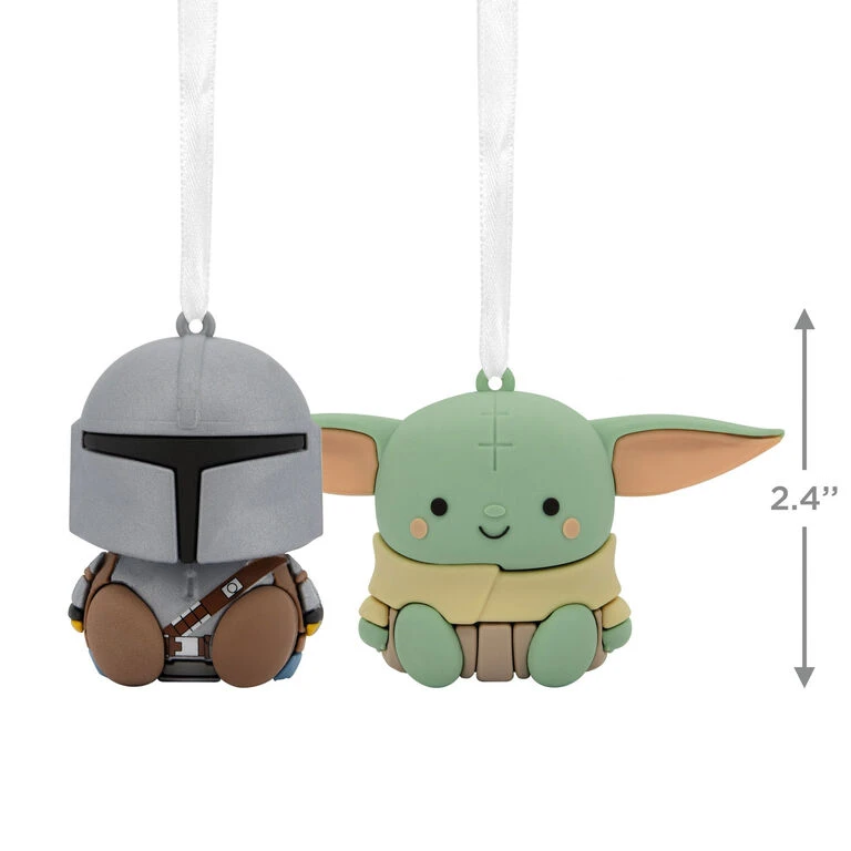Better Together Star Wars: The Mandalorian™ and Grogu™ Magnetic Hallmark Ornaments, Set of 2 Better Together Star Wars: The Mandalorian™ And Grogu™ Magnetic Hallmark Ornaments, Set Of 2 -Hallmark Shop Mandalorian and Grogu Christmas Ornaments 3HCM2401 03