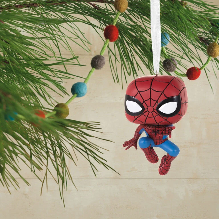 Marvel Spider-Man Funko POP!® Hallmark Ornament Marvel Spider-Man Funko POP!® Hallmark Ornament -Hallmark Shop Marvel SpiderMan Funko POP Christmas Ornament 3HCM1102 02