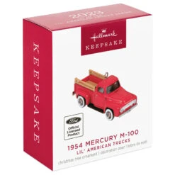 Hallmark Mini Lil' American Trucks 1954 Mercury M-100 2023 Metal Ornament, 0.75" 3 Hallmark Mini Lil' American Trucks 1954 Mercury M-100 2023 Metal Ornament, 0.75" -Hallmark Shop Mercury M100 Truck Keepsake Ornament 1299QXM9159 04