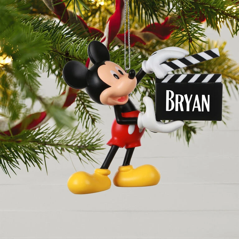 Disney Mickey Mouse With Clapperboard Personalized Ornament Hallmark Disney Mickey Mouse With Clapperboard Personalized Ornament -Hallmark Shop Mickey Mouse Clapperboard Personalized Ornament 2499QHE1960B1 02