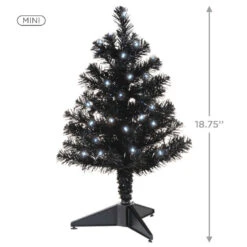 Hallmark Miniature Black Pre-Lit Christmas Tree, 18.75" 2 Hallmark Miniature Black Pre-Lit Christmas Tree, 18.75" -Hallmark Shop Miniature Black PreLit Christmas Tree 2499QSB6246 03