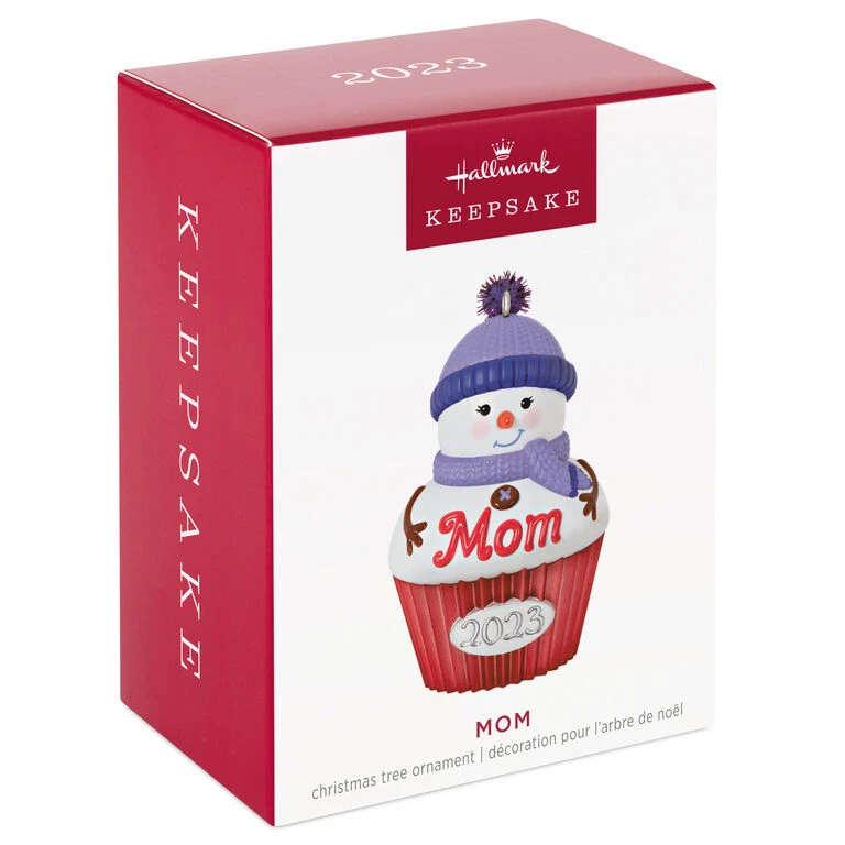 Mom Cupcake 2023 Ornament Hallmark Mom Cupcake 2023 Ornament -Hallmark Shop Mom Snowman Cupcake 2023 Keepsake Ornament 1399QGO2529 04