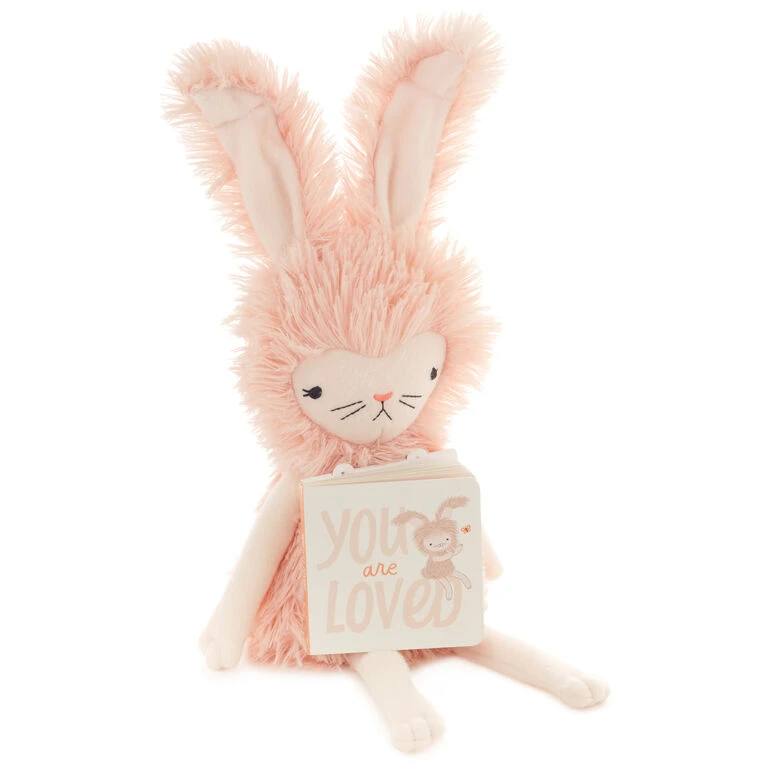 MopTops Angora Bunny Stuffed Animal With You Are Loved Board Book Hallmark MopTops Angora Bunny Stuffed Animal With You Are Loved Board Book -Hallmark Shop MopTops Plush Bunny Stuffed Animal Board Book 1KID1531 01