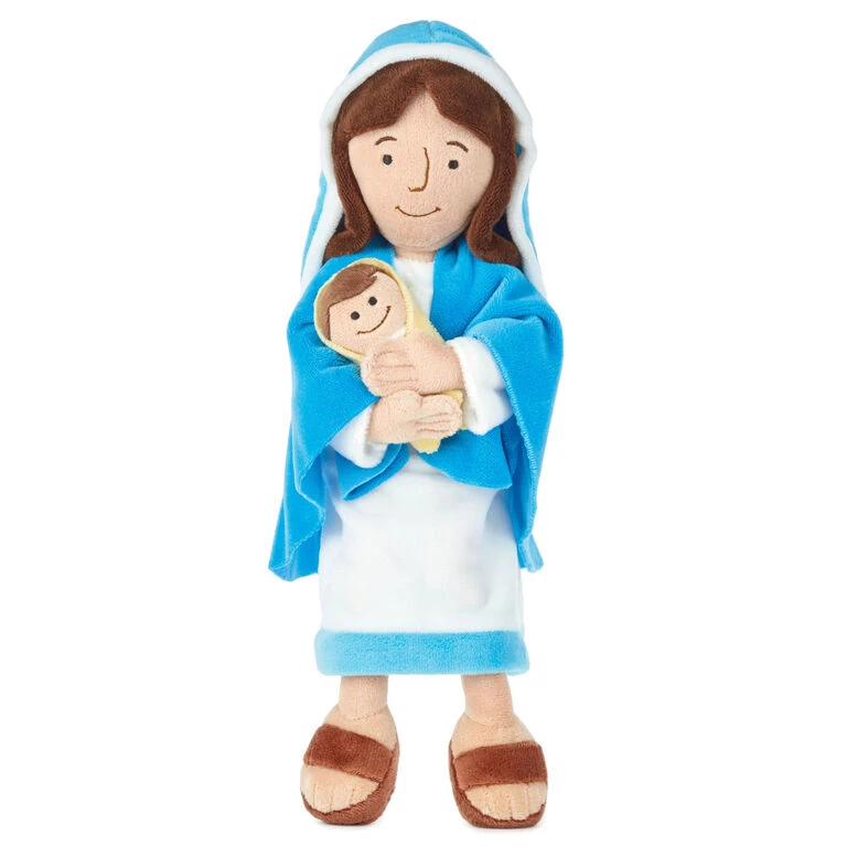 Mother Mary Holding Baby Jesus Stuffed Doll, 12.75" Hallmark Mother Mary Holding Baby Jesus Stuffed Doll, 12.75" -Hallmark Shop Mother Mary Holding Baby Jesus Stuffed Doll 12.75 1KID1640 01
