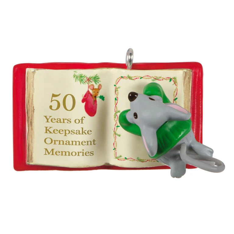 Mini A Creature Was Stirring Special Edition Ornament Hallmark Mini A Creature Was Stirring Special Edition Ornament -Hallmark Shop Mouse on Storybook Keepsake Ornament 1099QGO2787 01