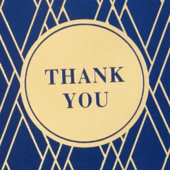 Hallmark Bulk Navy And Gold Assorted Blank Thank-You Notes, Box Of 120 -Hallmark Shop Navy and Gold Assorted Blank ThankYou Notes Bulk Pack 5STZ1064 03