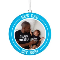 Hallmark New Dad Personalized Text And Photo Ceramic Ornament