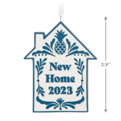 Hallmark New Home 2023 Porcelain Ornament -Hallmark Shop New Home Blue and White House Keepsake Ornament 1799QHX3039 03