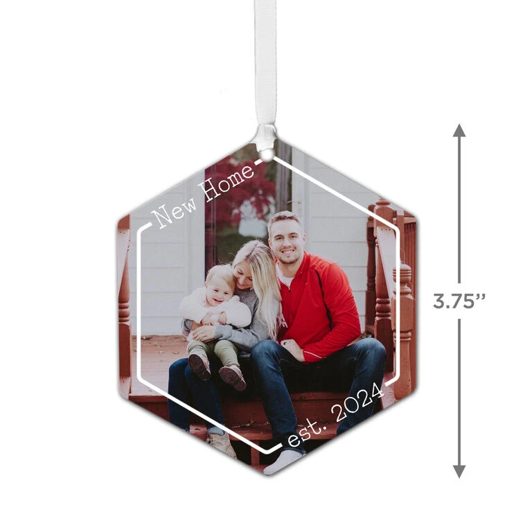 New Home Personalized Text and Photo Metal Ornament Hallmark New Home Personalized Text And Photo Metal Ornament -Hallmark Shop New Home Personalized Christmas Ornament 1OFM1002B1 03
