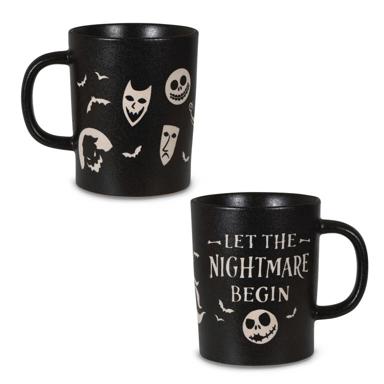 Disney Tim Burton's The Nightmare Before Christmas Let The Nightmare Begin Mug, 16.5 oz. Hallmark Disney Tim Burton's The Nightmare Before Christmas Let The Nightmare Begin Mug, 16.5 Oz. -Hallmark Shop Nightmare Before Christmas Black Quote Mug 1HGN1512 01