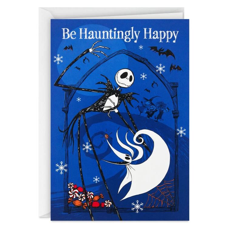 Disney Tim Burton's The Nightmare Before Christmas Hauntingly Happy Boxed Cards, Pack of 16 Hallmark Disney Tim Burton's The Nightmare Before Christmas Hauntingly Happy Boxed Cards, Pack Of 16 -Hallmark Shop Nightmare Before Christmas Holiday Boxed Cards 5STZ1165 02