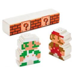 Hallmark Nintendo Super Mario Bros.® Mario And Luigi Salt And Pepper Shakers, Set Of 3 -Hallmark Shop Nintendo Super Mario Luigi Salt And Pepper Shaker Set 1NIT1001 03