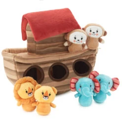 Hallmark Noah's Ark And Animals Plush Playset, 7 Pieces 3 Hallmark Noah's Ark And Animals Plush Playset, 7 Pieces -Hallmark Shop Noahs Ark and Animals Plush Toy 1KFA2015 04