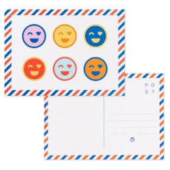 Hallmark Keep It Sunny Postcards, Book Of 10 -Hallmark Shop Orange and Blue Keep It Sunny Postcards 1SOM3857 06
