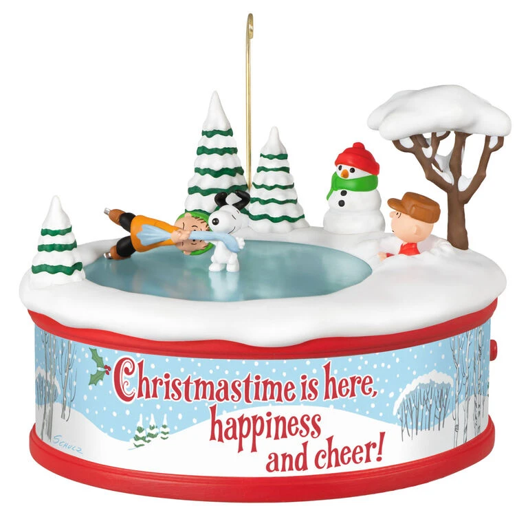 The Peanuts® Gang Christmastime Is Here Musical Ornament With Motion Hallmark The Peanuts® Gang Christmastime Is Here Musical Ornament With Motion -Hallmark Shop Peanuts Gang Ice Skating Keepsake Ornament 3999QXI7037 01