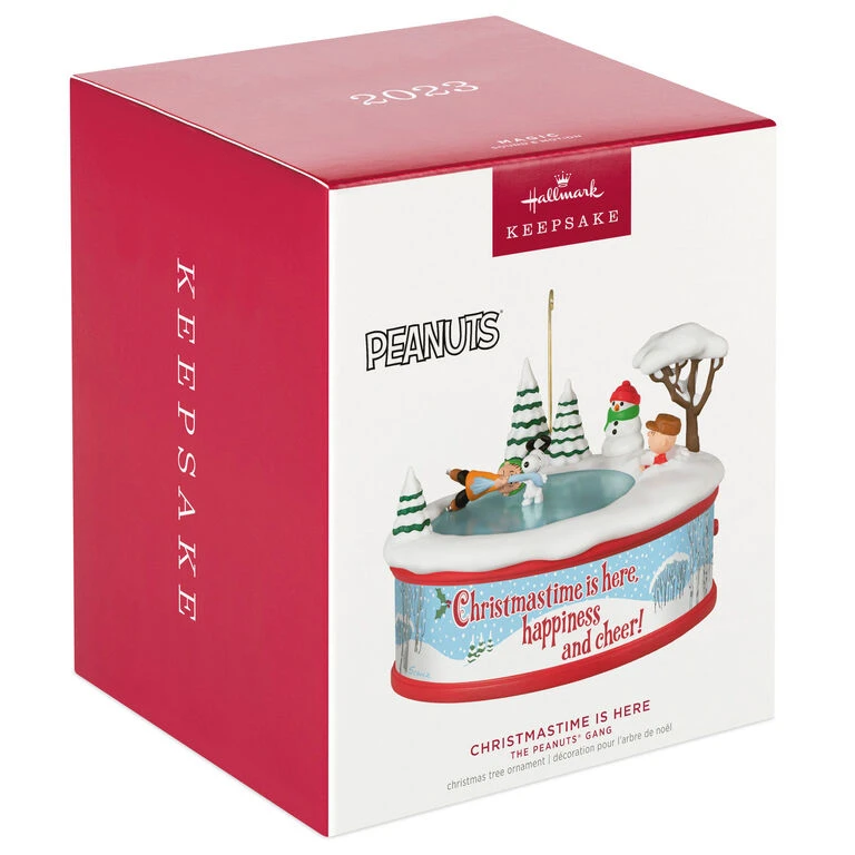 The Peanuts® Gang Christmastime Is Here Musical Ornament With Motion Hallmark The Peanuts® Gang Christmastime Is Here Musical Ornament With Motion -Hallmark Shop Peanuts Gang Ice Skating Keepsake Ornament 3999QXI7037 04