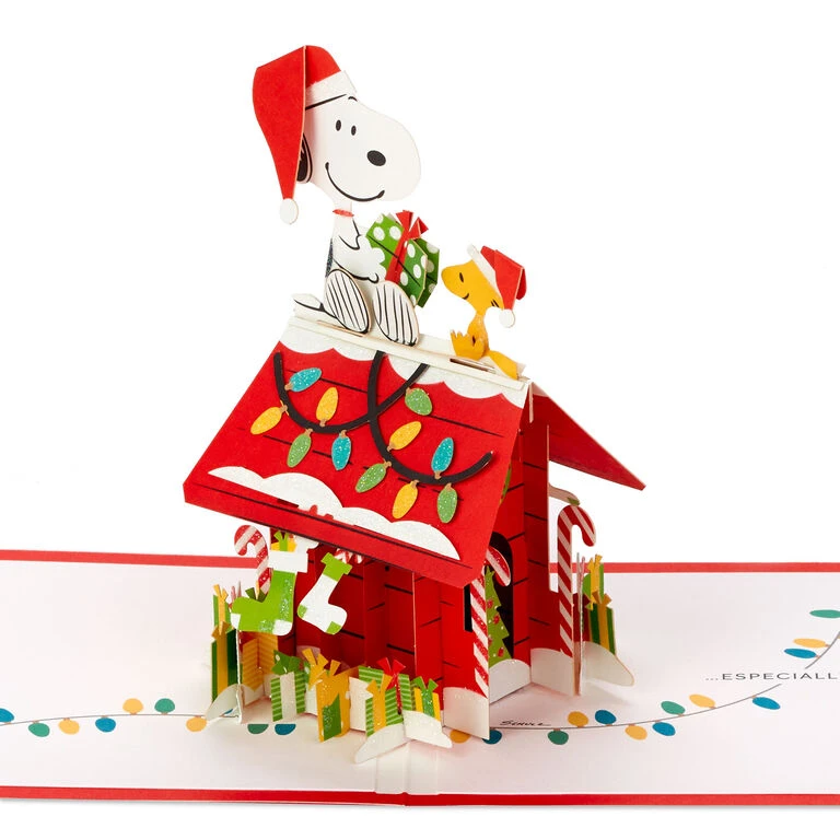 Peanuts® Snoopy Joy to the World 3D Pop-Up Christmas Card Hallmark Peanuts® Snoopy Joy To The World 3D Pop-Up Christmas Card -Hallmark Shop Peanuts Snoopy and Woodstock 3D PopUp Christmas Card 1499IXC8994 01