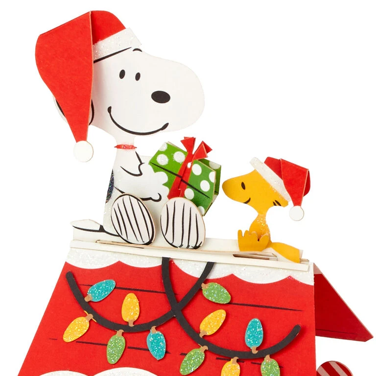 Peanuts® Snoopy Joy to the World 3D Pop-Up Christmas Card Hallmark Peanuts® Snoopy Joy To The World 3D Pop-Up Christmas Card -Hallmark Shop Peanuts Snoopy and Woodstock 3D PopUp Christmas Card 1499IXC8994 02