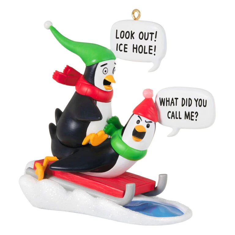 What Did You Call Me? Ornament Hallmark What Did You Call Me? Ornament -Hallmark Shop Penguins Sledding Keepsake Ornament 2099QGO2867 01