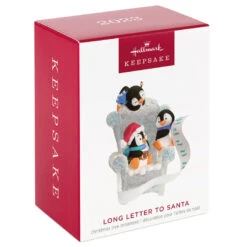 Hallmark Long Letter To Santa Penguin Ornament -Hallmark Shop Penguins in Ice Chair Keepsake Ornament 1899QGO2959 04