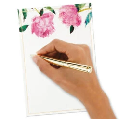Hallmark Pink Peonies Stationery Set, Box Of 20 -Hallmark Shop Pink Peonies Stationery Set 1499STN1137 04