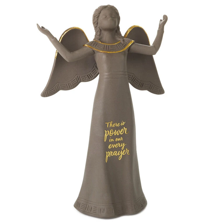 Mahogany Power in Prayer Black Angel Figurine, 8.5" Hallmark Mahogany Power In Prayer Black Angel Figurine, 8.5" -Hallmark Shop Power in Prayer Black Angel Figurine 1JOA1015 01