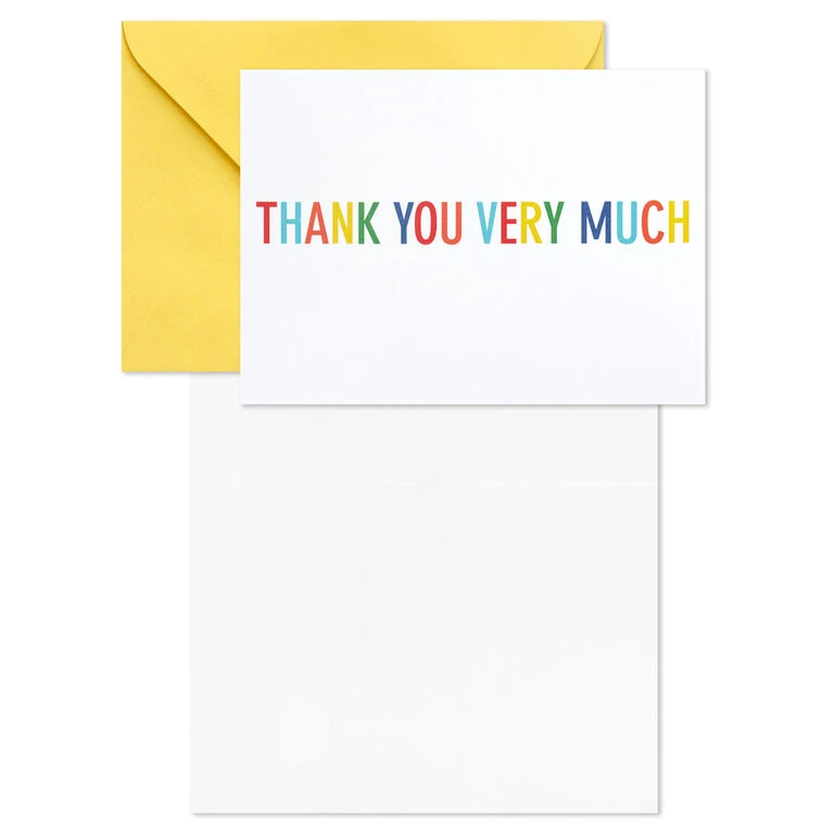 Hallmark Primary Colors Assorted Blank Thank-You Notes, Pack Of 48 -Hallmark Shop Primary Colors Blank ThankYou Notes Assortment Pack 5STZ1057 03